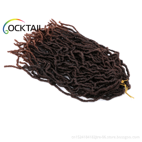 cheap Bobbi boss Nu Locs Synthetic Hair Crochet Braids Natural Curly Dreadlocks Hair Black Dark Brown  Long Nu Locs 18  inch